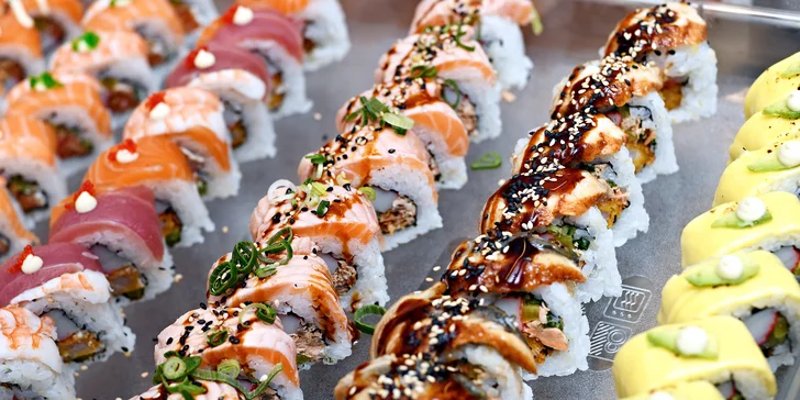 Snězte, co můžete v Bufet GoWok na Smíchově: luxusní sushi, wok i grill speciality a nápoj