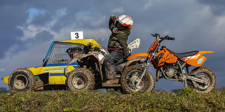 Na 15, 60 nebo klidně 180 min. se stanete pánem nadupané čtyřkolky nebo motorky.