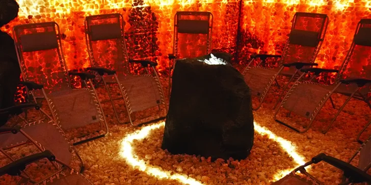 ...celých 45 min. budete relaxovat v solné jeskyni..