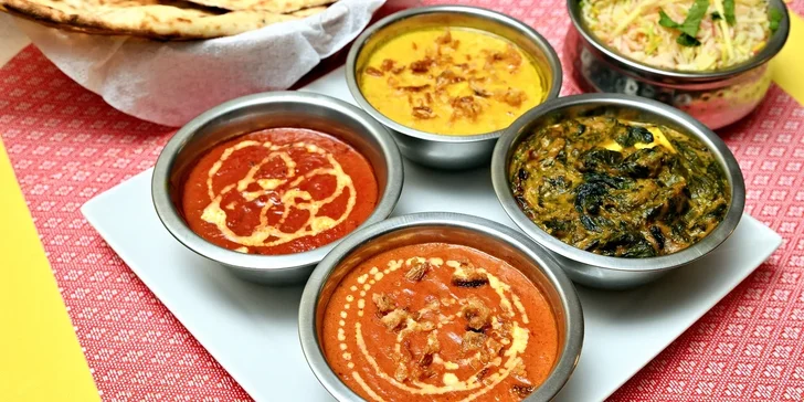 Kari, tandoori, basmati rýže i naan chleby – zde si každý vybere. 