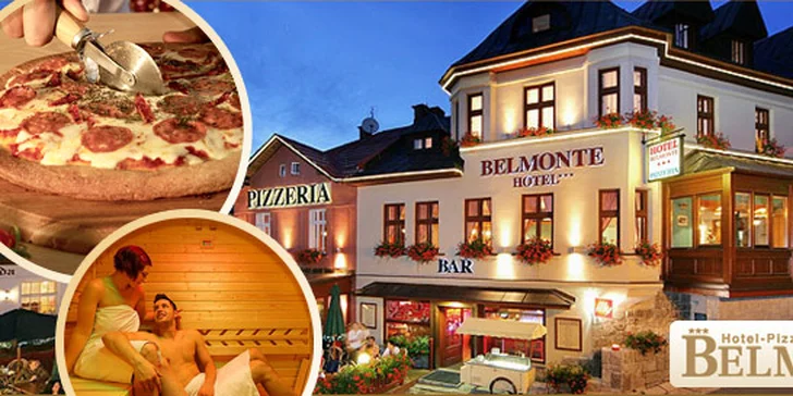 Dvě nebo tři noci pro dva v krásném hotelu Belmonte ve Špindlerově Mlýně. Italské speciality, thajská masáž Tawan i sauna v srdci Krkonoš. Při koupi dvou voucherů prodloužení pobytu zdarma!