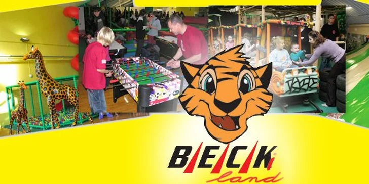 75 Kč za celodenní vstup do dětského zábavního centra Beckiland! Trampolíny, želatinový kopec, obří tobogán i další atrakce se slevou 60 %.