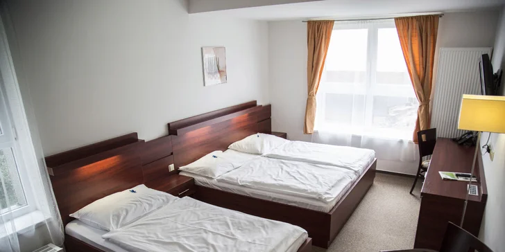 4* prostorné pokoje jsou v moderní části situované převážně na slunnou jižní stranu.