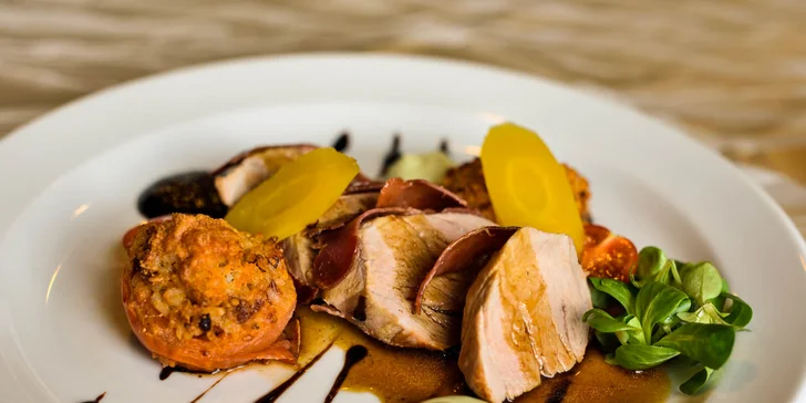 150 g Saltimbocca s talianským rizotom a zapečenými paradajkami