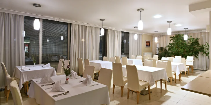 Elegantní interiér je jako dělaný pro romantický večer nebo oslavu významných událostí.