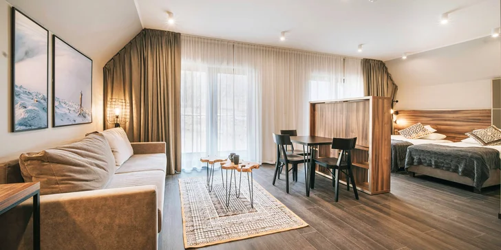 Apartmány sú krásne zariadené.
