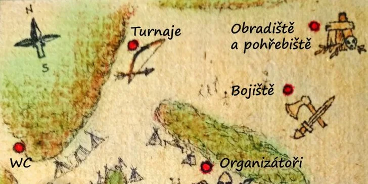 Plánek areálu bitvy Rogar