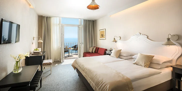 V nově zrekonstruovaném hotelu Lungomare vám připraví dvoulůžkový pokoj Standard nebo Superior. 