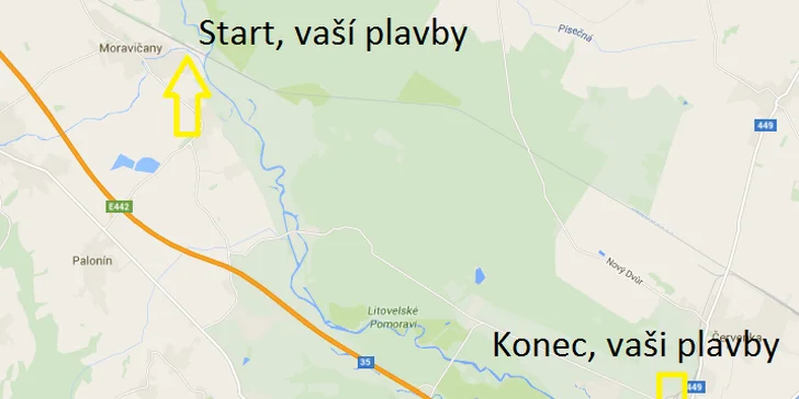 Naplánujte si sjezd úseku řeky Moravy!