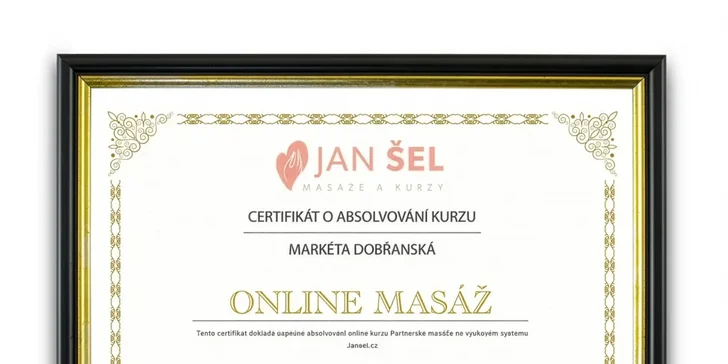 Certifikát.
