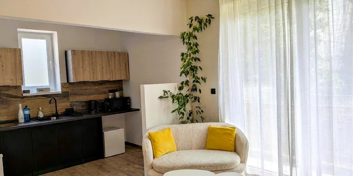 Všetky apartmány majú k dispozícii plne zariadenú kuchyňu.
