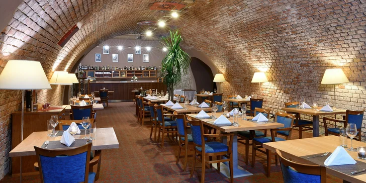 Restaurace se nachází v prostorách bývalých ležáckých sklepů, kde jsou původní cihlové a kamenné stěny. 
