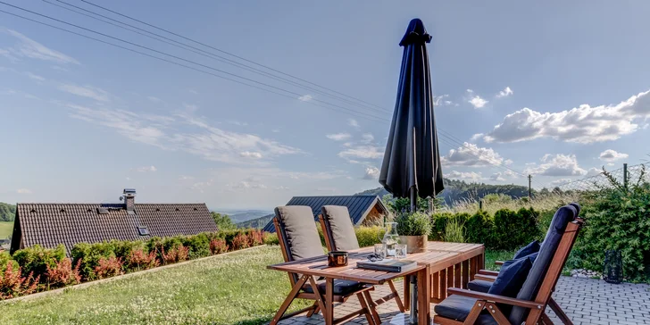 Terasa u apartmá View vybízí k rozjímání. 