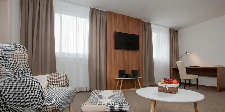V apartmánoch sa môžete tešiť na vkusne zariadené miestnosti, posteľ veľkosti king size či obývaciu časť s rozkladacou pohovkou. 