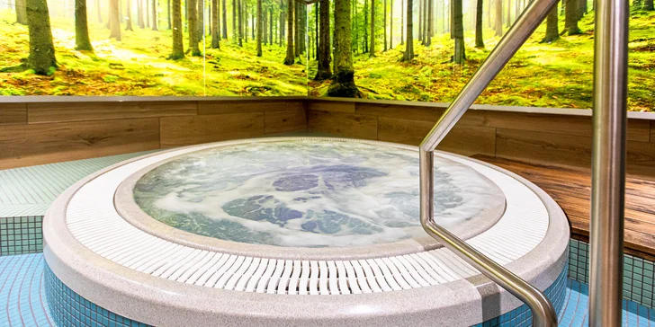 Ve wellness se naložíte do vířivky a užijete si několik druhů saun.
