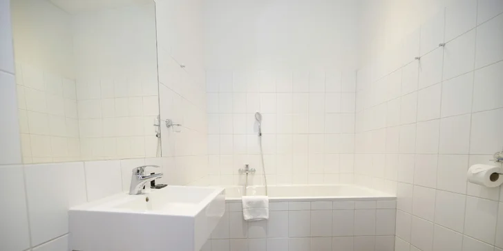 Samozřejmostí je samostatná koupelna se sprchou či vanou a WC.