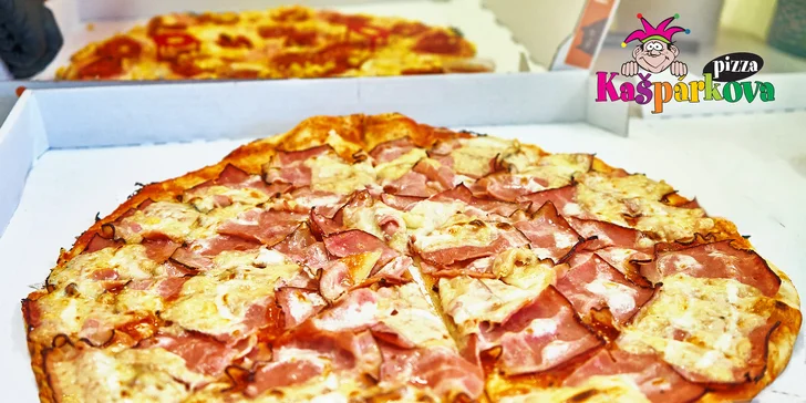 Dvě poctivé Kašpárkovy pizzy podle výběru: s rozvozem, na výběr 14 druhů