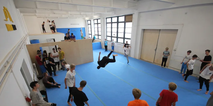 Freerunningová část In Motion Academy v Plzni