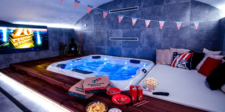 Až 240 min. odpočinku v 5* privátním wellness: varianta s láhví prosecca i s občerstvením a filmy