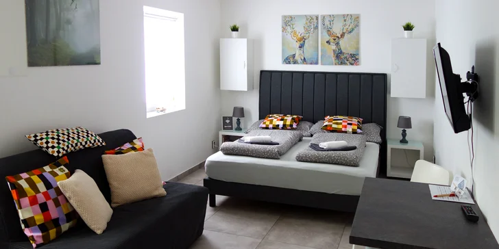 Nově zrekonstruovaný komfortní apartmán 1,5 km od Lipna až pro 4 osoby