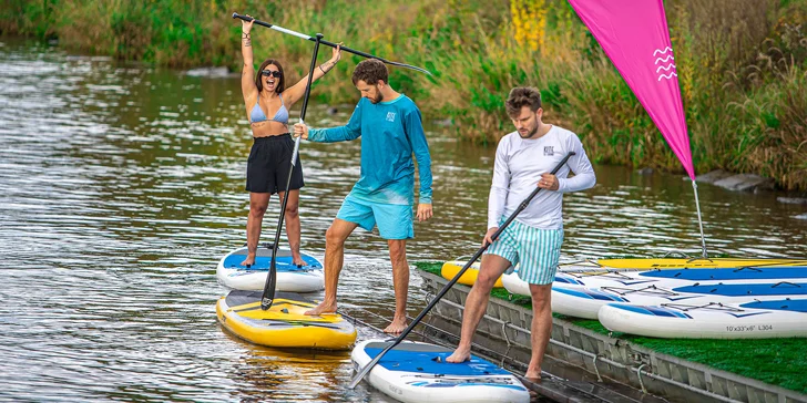 Pronájem paddleboardu či kajaku na Vltavě v Praze : pro 1-2 osoby na 1-2 hodiny