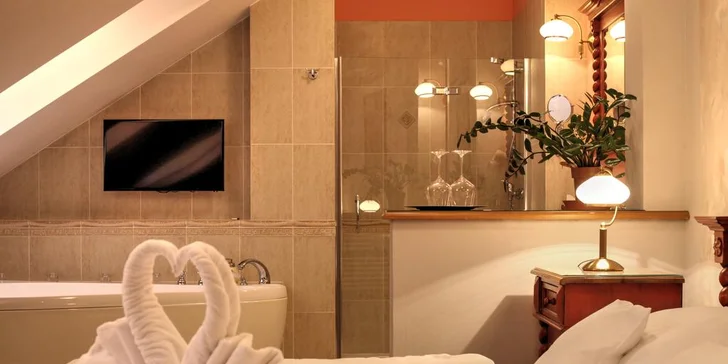 Ubytování v apartmá s vířivkou nemá chybu. 