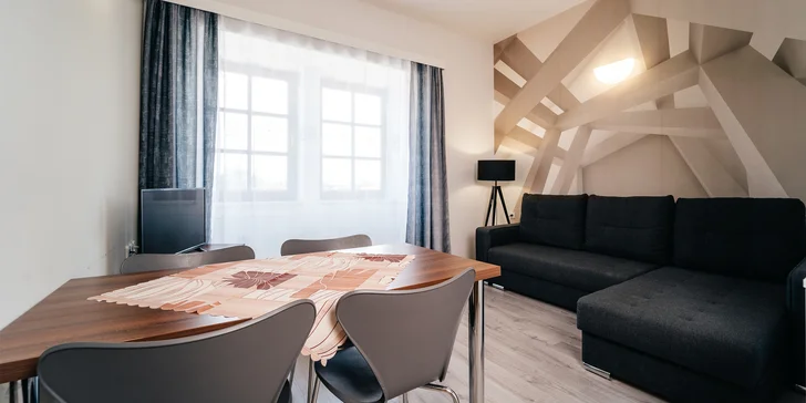 ...na zabydlení ale čeká i apartmán s plně vybavenou kuchyňskou linkou.