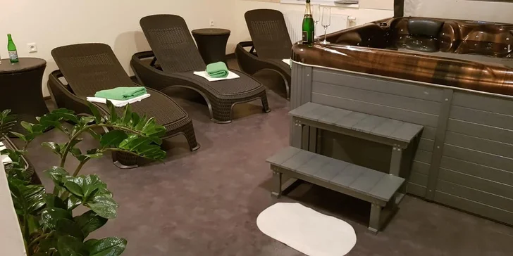 Ve wellness můžete strávit příjemné chvíle...