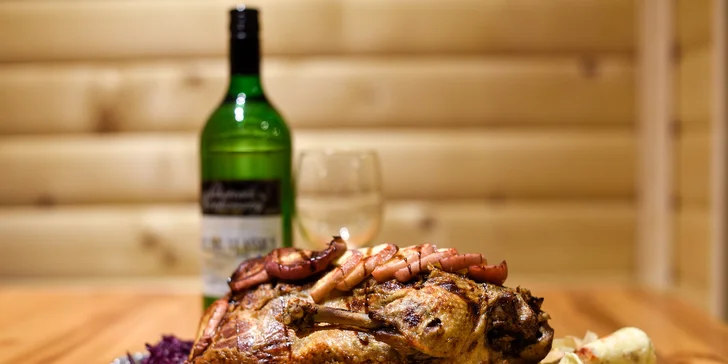 Krakovany Rizling Vlašský  + 3100 g Pečená kačica, 800 g Dusená červená kapusta, 12 ks Domáca lokša