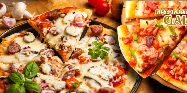 2 křupavé italské pizzy – na výběr z 32 druhů