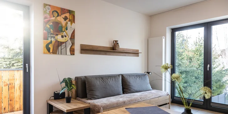 Oba typy apartmánů mají balkon.