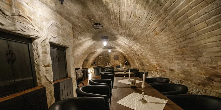 Kromě zámecké restaurace zve k posezení také lobby bar, vinný sklípek a rytířský sál.  