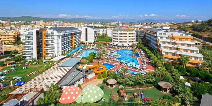 Dovolená v 5* hotelu My Home Resort v Turecku: ultra all inclusive, až 2 děti do 12,99 let za cenu letenky