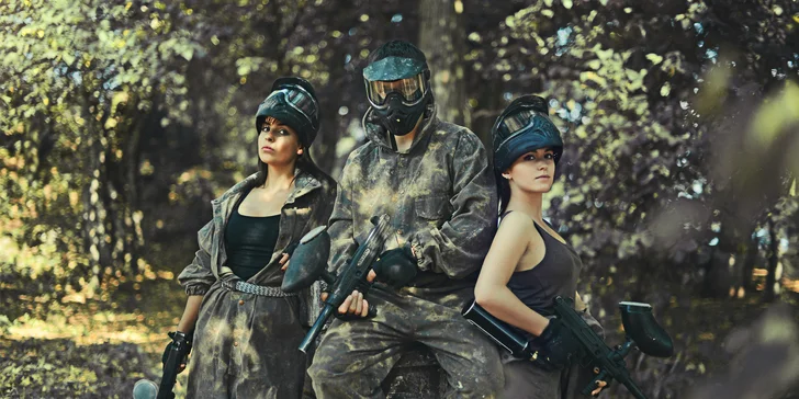 Zábava pro celou partu: paintballová bitva až pro 10 hráčů