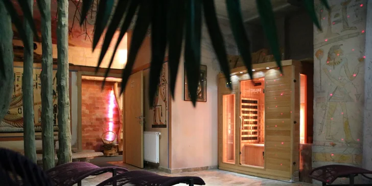K dispozícii je tu fínska sauna, para alebo infrasauna – tieto máte v cene.