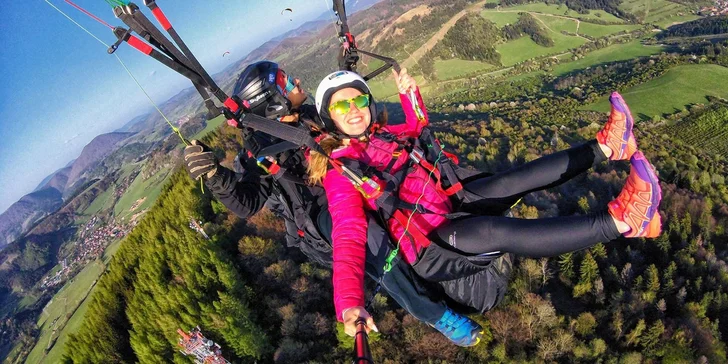 Tandemový paragliding s kvalitným videom a fotografiami