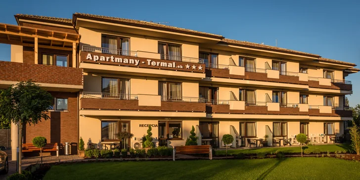 Skvělá dovolená v nových apartmánech v Dunajské Stredě přímo propojených s Thermalparkem