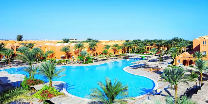 Relax v Hurghadě: 5* JAZ Makadi Oasis Resort hotel u moře, all inclusive a aquapark
