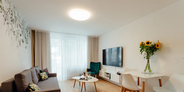 Moderní apartmány nabízejí veškerý komfort. 