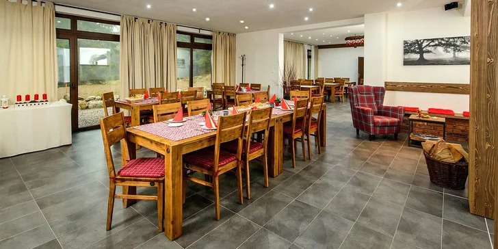 V restauraci si pochutnáte na polopenzi (dle zakoupené varianty).