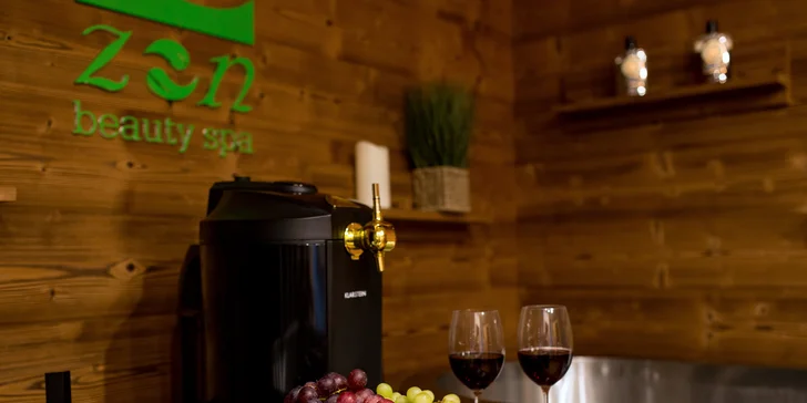 Vínny kúpeľ v ZEN Beauty Spa a k tomu neobmedzená konzumácia vína