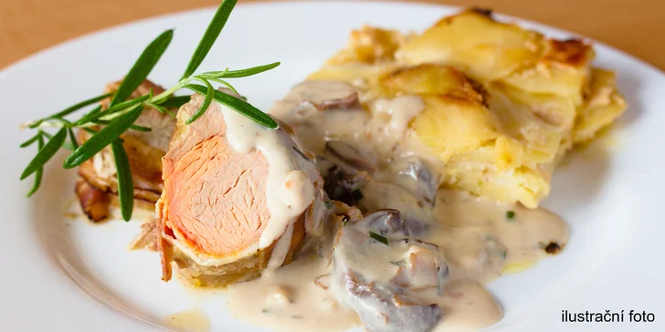 Skvělé variabilní menu: 3 lahodné chody s volbou předkrmu a dezertu