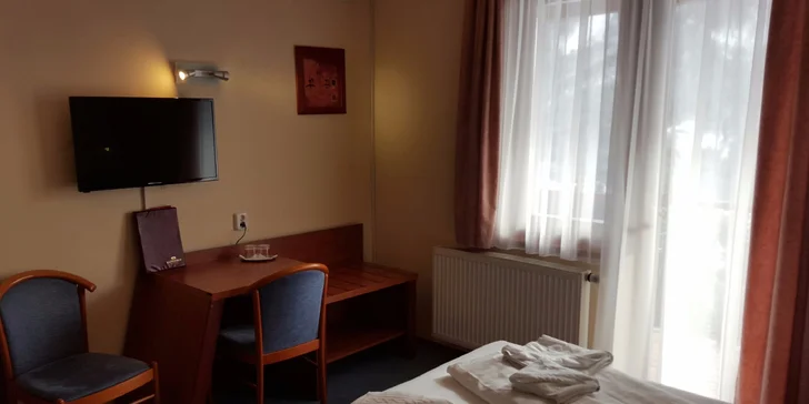 Samozrejmosťou je televízia a Wi-Fi pripojenie.