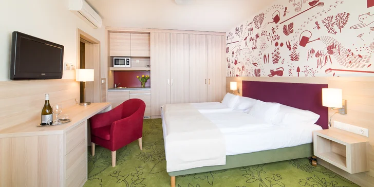 Rodinné apartmány vhodné pre rodiny s dvoma alebo troma deťmi pozostávajú zo spálne a detskej izby