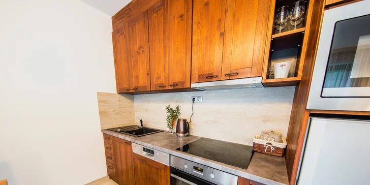Apartmán Premium 37 m² - plně vybavená kuchyň