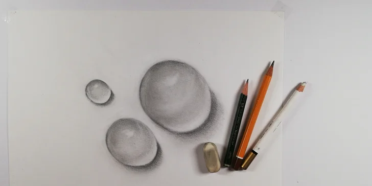 Videonávody jako součást tohoto kurzu – třeba jak se kreslí kapky.