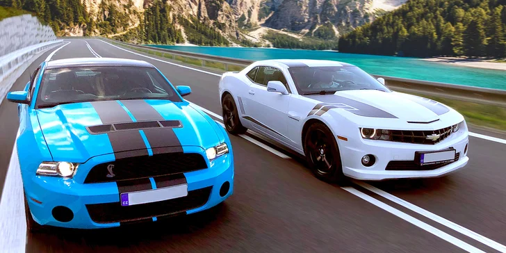 Za volantem nabušeného sporťáku: 30–60 min. jízdy snů ve voze Mustang GT nebo Camaro SS