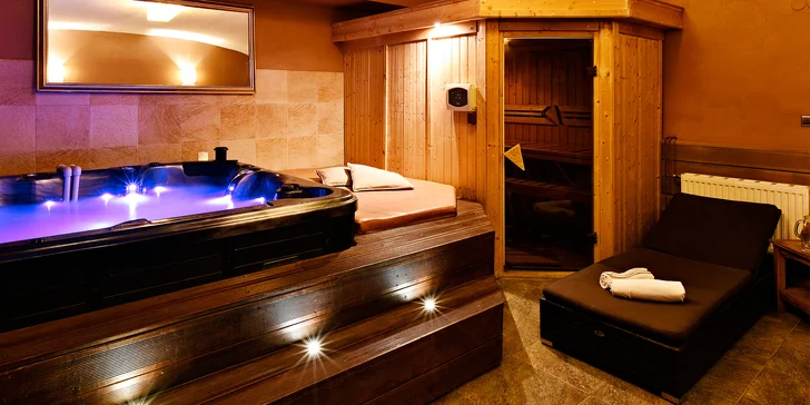 Privátní wellness pro dva: vířivka, sauna i varianta s občerstvením