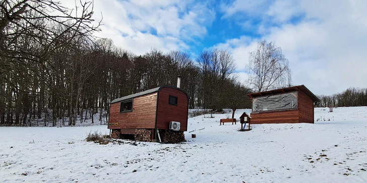 Netradičné ubytovanie v luxusne vybavenom včelíne s apiterapiou: fínska sauna, možnosť rybolovu, minibar