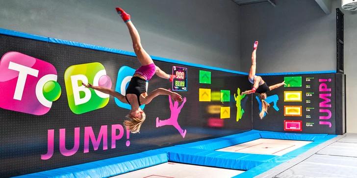 Vstup do trampolínového parku Toboga JUMP! na 60, 90 nebo 120 min.